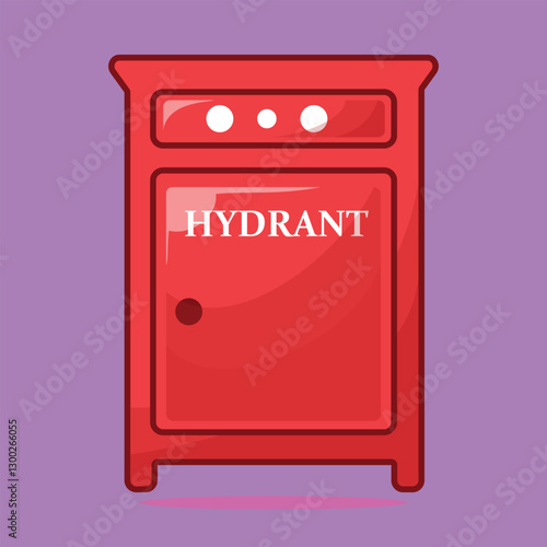 Hydrant box for fireman in the street vector illustration in 2d cartoon style with simple shape. perfect for design asset or sticker with theme fire fighter 
