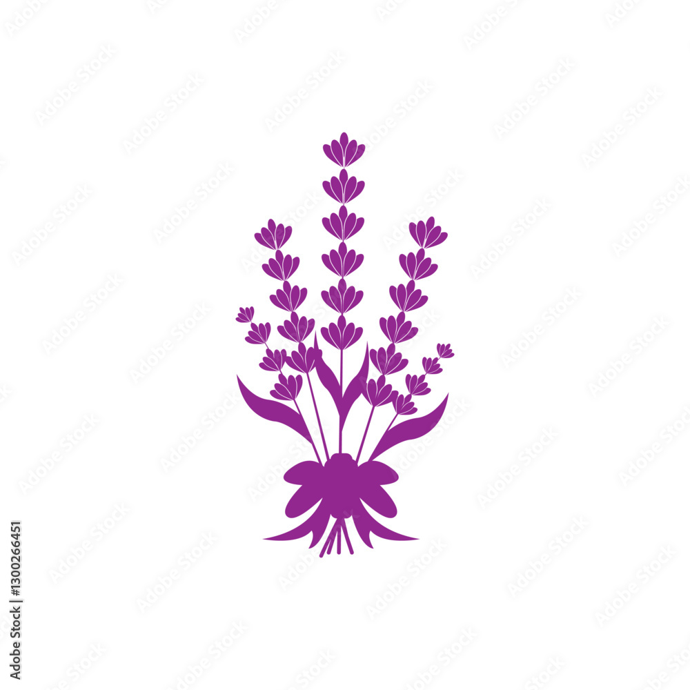 Obraz premium lavender floral aromatic logo vector icon illustration design