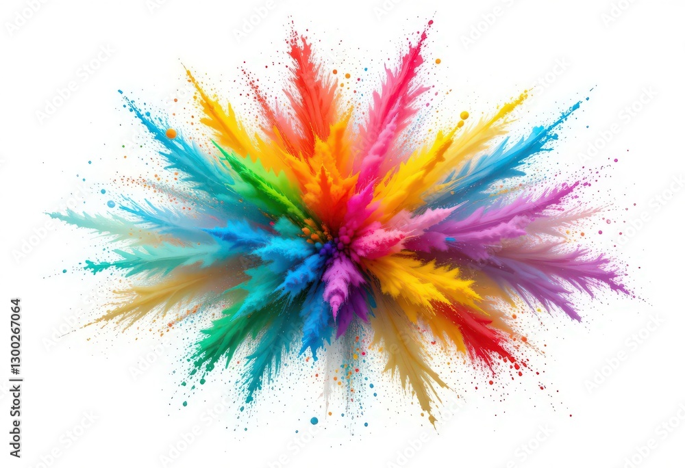 Vibrant Explosion of Colorful Powder Paint Vibrant Explosion of Colorful Powder Paint