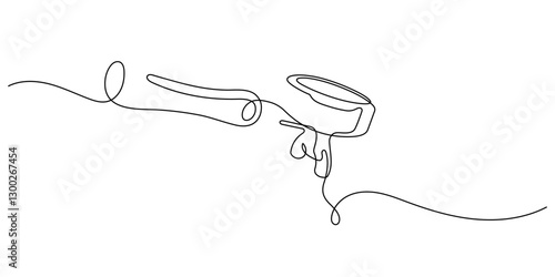 coffee portafilter one line drawing continuous hand drawn