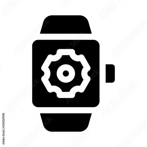 wearable automation glyph icon
