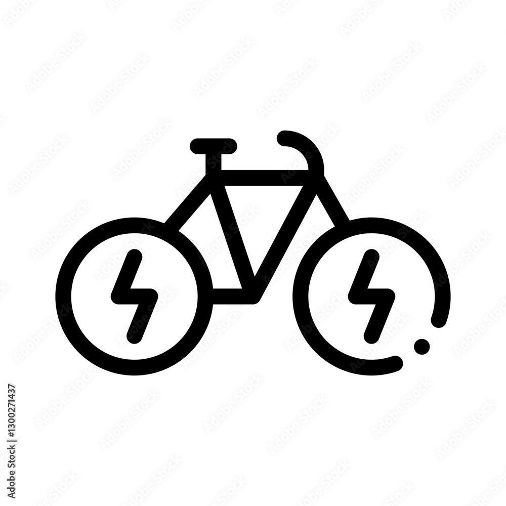 electric bike line icon electric bike line icon