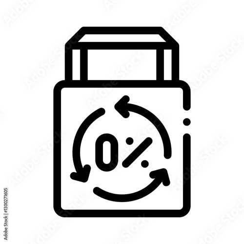 zero waste line icon