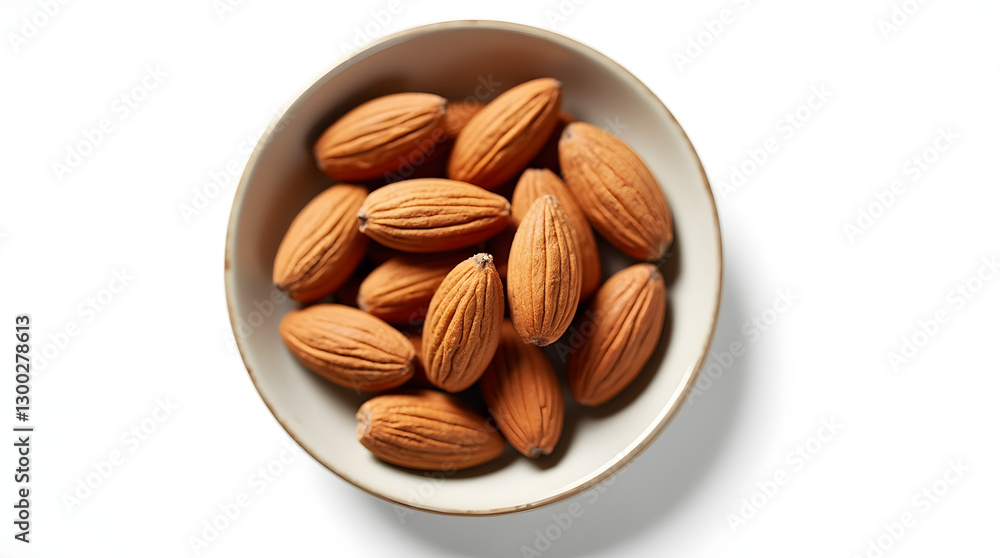Bowl of Almonds Top View Close Up - Healthy Snack Brown Nuts Organic Raw Diet Ingredient Food Photography Beige Bowl Simple Clean Eating Natural Light Food Still Life Bowl of Almonds Top View Close Up - Healthy Snack Brown Nuts Organic Raw Diet Ingredient Food Photography Beige Bowl Simple Clean Eating Natural Light Food Still Life