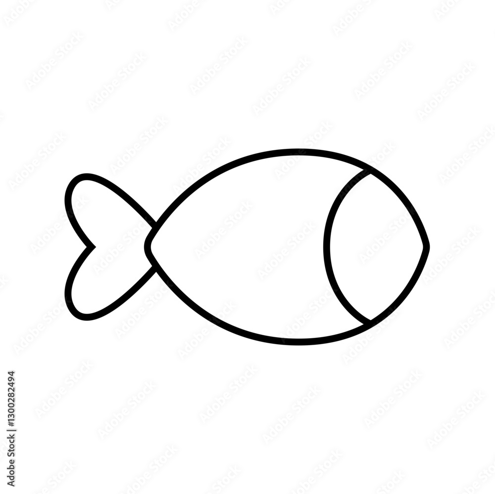 simple drawing fish icon black simple vector illustration. fish outline logo simple drawing fish icon black simple vector illustration. fish outline logo
