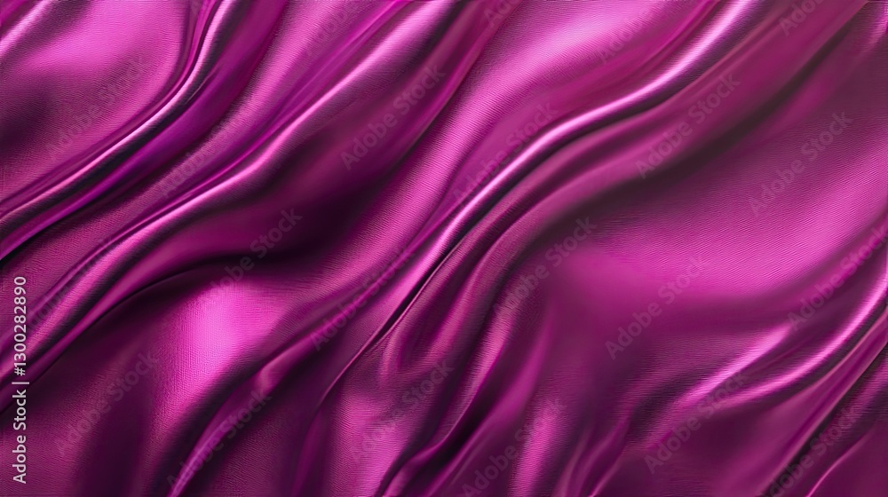 Obraz premium Luxurious Deep Purple Silk Fabric Draped and Folded Smoothly