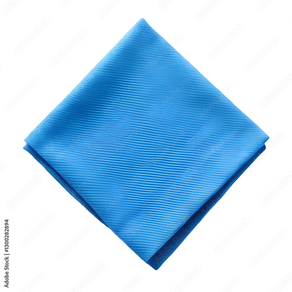Blue napkin isolated on transparent background Blue napkin isolated on transparent background