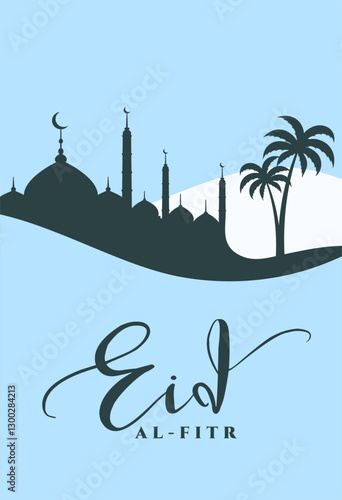 eid al fitr ramadan kareem template with arabic decor