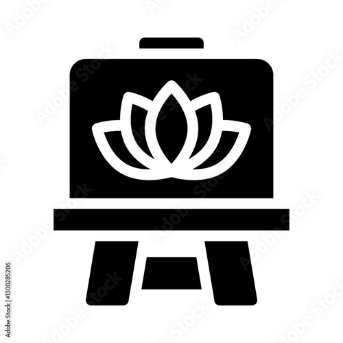 art therapy glyph icon