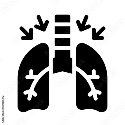 breathing exercises glyph icon