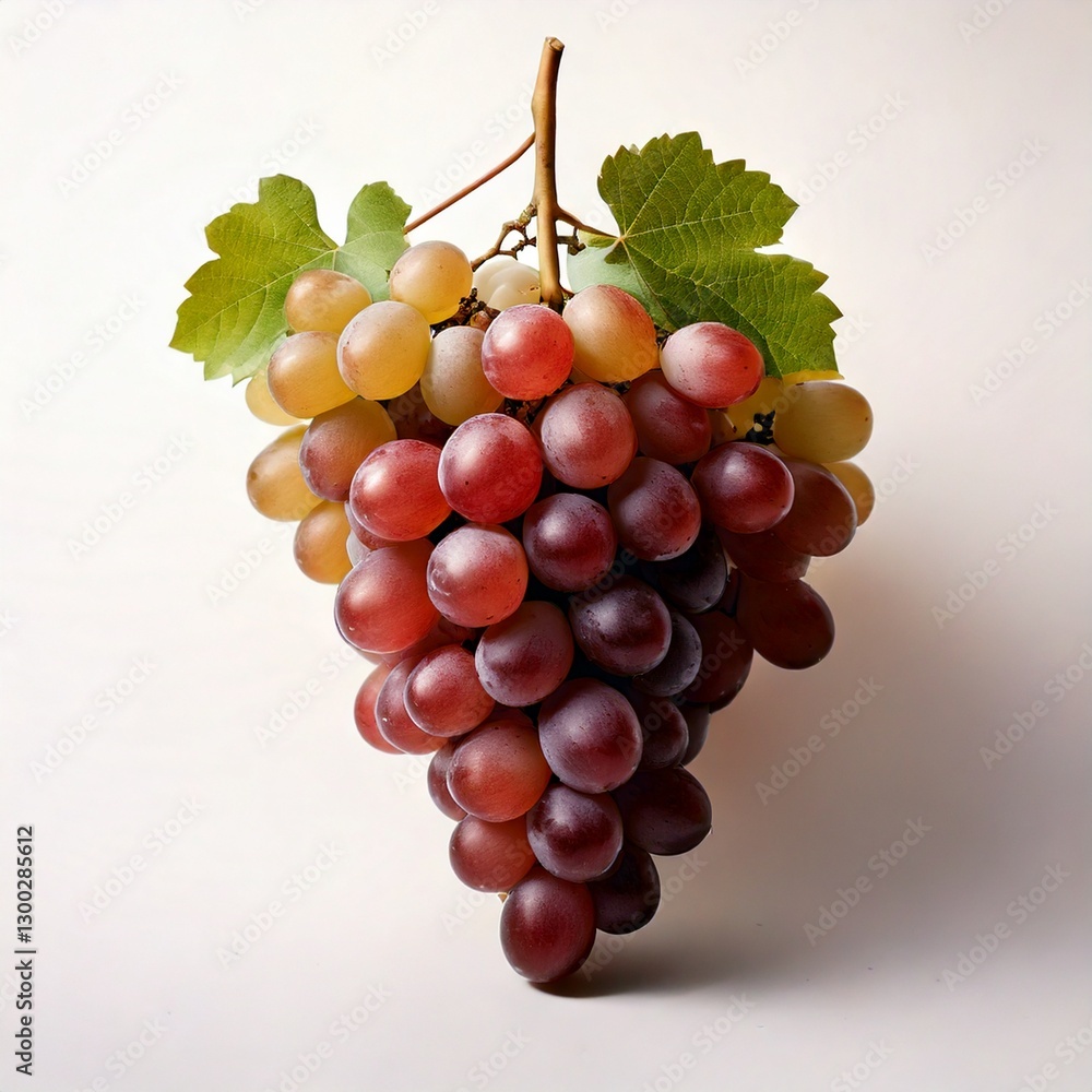 Fototapeta premium Juicy Red and Green Grapes Hanging in a Bunch