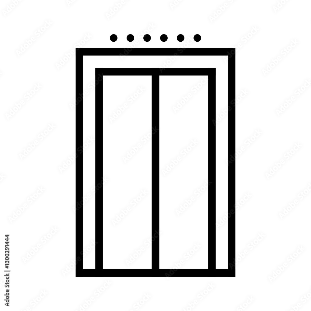 Lift icon in black and outline style Lift icon in black and outline style
