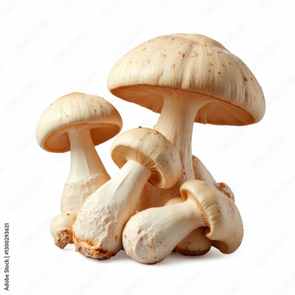 Cluster of White Fungi Mushrooms Fungi Spores and Gills from Botanical World Nature Inspired Still Life Cluster of White Fungi Mushrooms Fungi Spores and Gills from Botanical World Nature Inspired Still Life