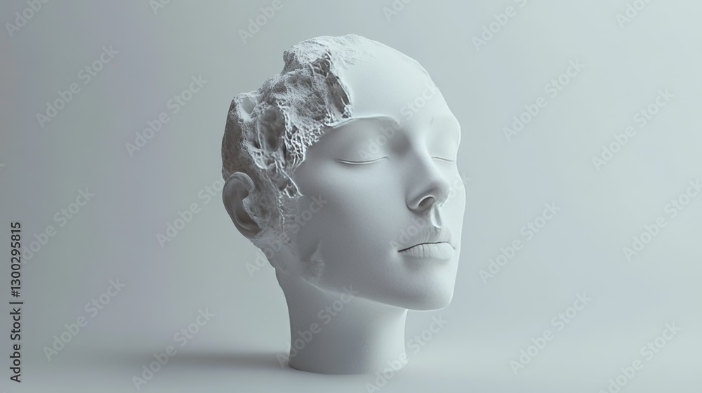 A white head with a large hole in the middle A white head with a large hole in the middle