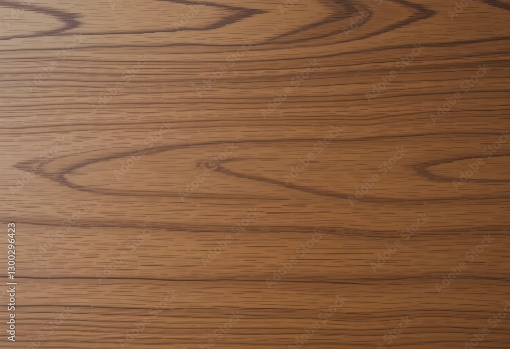 Fototapeta premium A smooth brown wooden surface with fine grain patterns and a polished texture. The clean, uniform wood creates a warm and natural background.