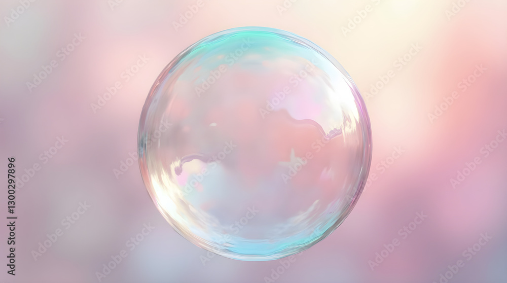 Pastel Iridescent Soap Bubble - Dreamy Abstract Sphere - Soft Bokeh Background - Gentle Delicate Colors Pastel Iridescent Soap Bubble - Dreamy Abstract Sphere - Soft Bokeh Background - Gentle Delicate Colors