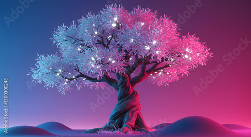 abstract purple tree