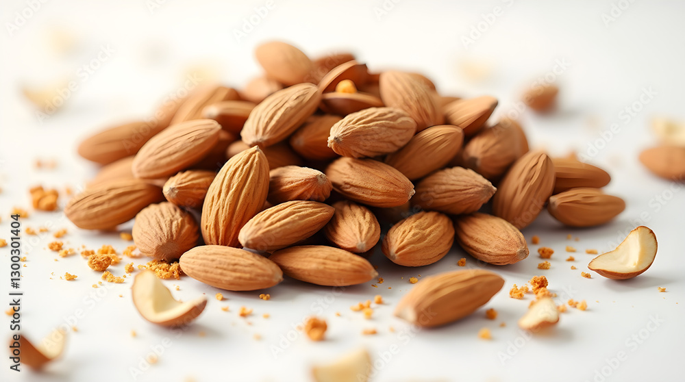 Macro Close Up Pile of Raw Shelled Brown Almonds Fresh Organic High Quality Healthy Snack Stock Photo Macro Close Up Pile of Raw Shelled Brown Almonds Fresh Organic High Quality Healthy Snack Stock Photo