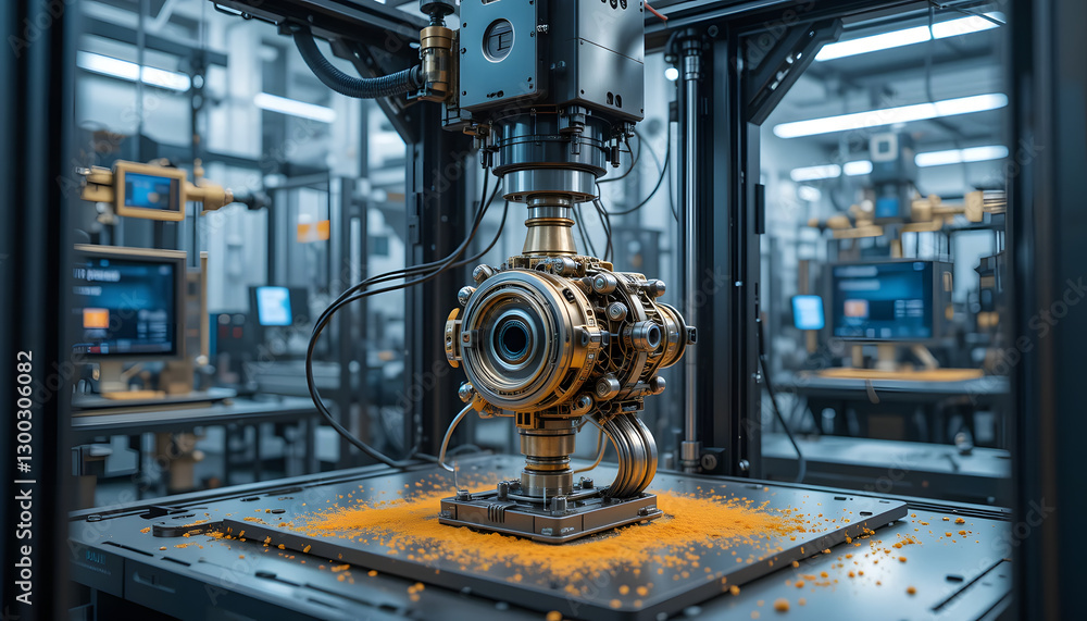 Advanced 3D Printing Process In Modern Facility Advanced 3D Printing Process In Modern Facility