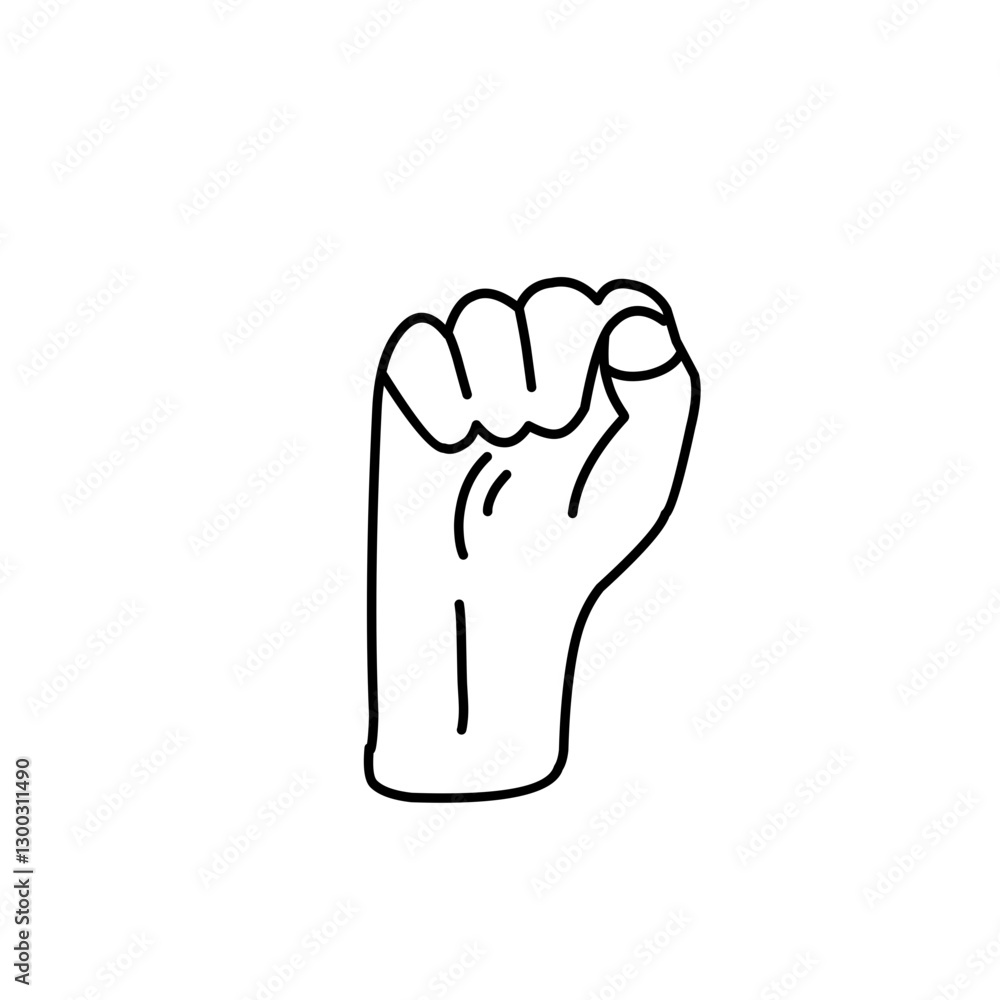 hand gesture doodle hand gesture doodle