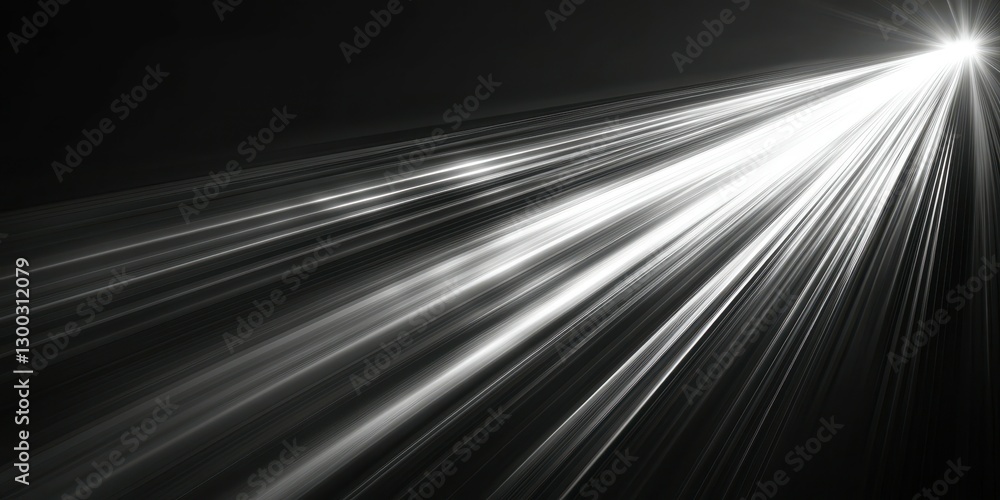 Bright beams of light radiate from a central point against a dark background in a striking display of illumination Bright beams of light radiate from a central point against a dark background in a striking display of illumination