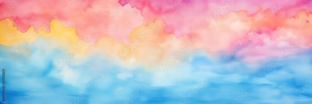 Abstract watercolor texture of pink, yellow and blue colors. Backdrop use Abstract watercolor texture of pink, yellow and blue colors. Backdrop use