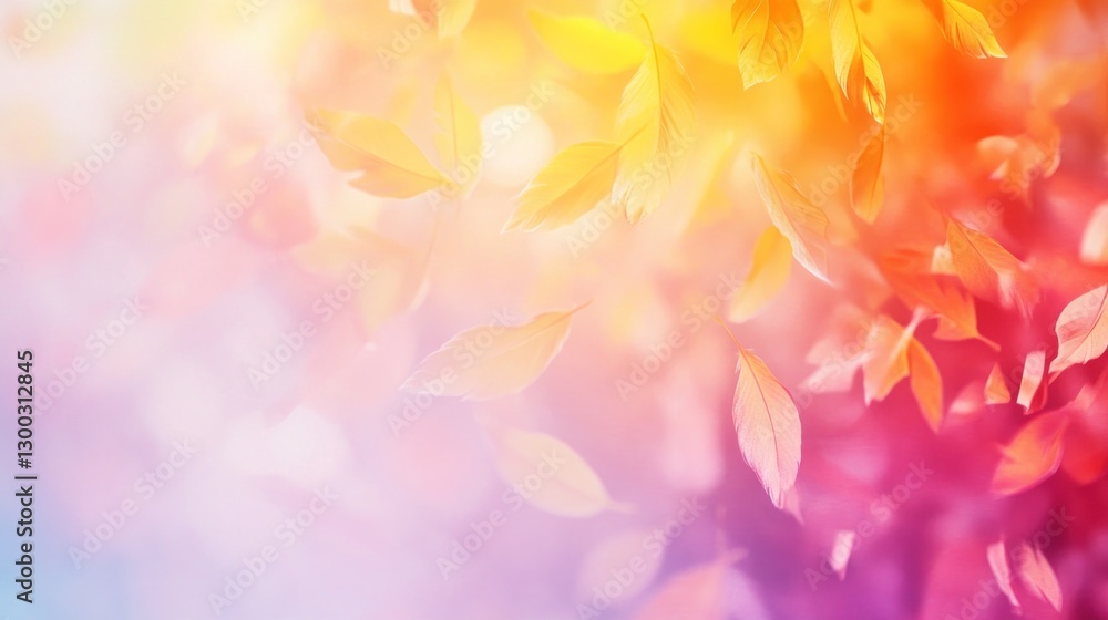 Autumn leaves glowing in sunlight, garden bokeh background Autumn leaves glowing in sunlight, garden bokeh background