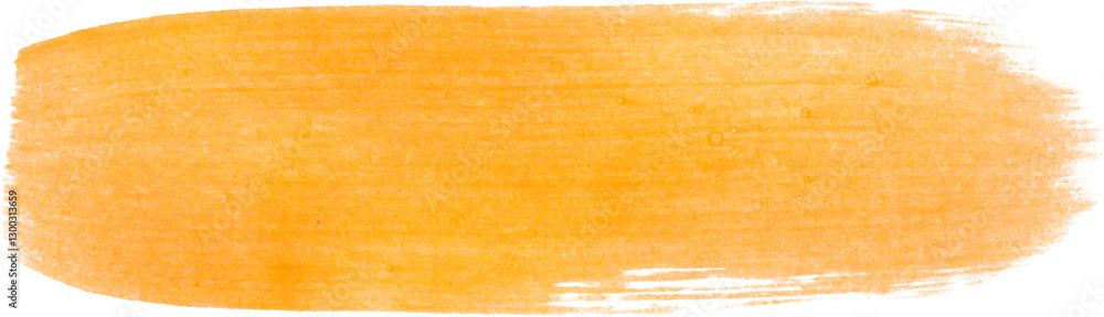 Fototapeta premium Orange brush stroke isolated on white background