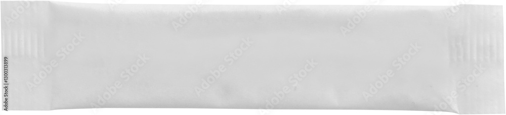 Fototapeta premium Blank white sachet packaging for food cosmetic and medicine isolated on white background