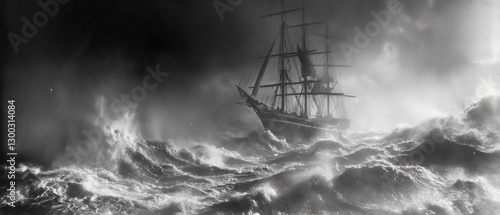 Wallpaper Mural A steamboat in a storm its hull trembling as it br_009 Torontodigital.ca