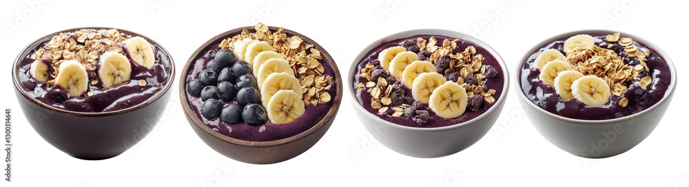 Colorful Smoothie Bowls with Fresh Fruits and Crunchy Toppings, PNG bundle collection, Isolated on Transparent Background Colorful Smoothie Bowls with Fresh Fruits and Crunchy Toppings, PNG bundle collection, Isolated on Transparent Background