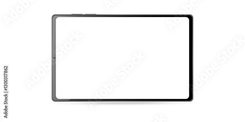 Tablet Computer Mockup . Blank screen on white background. Vector illustration .