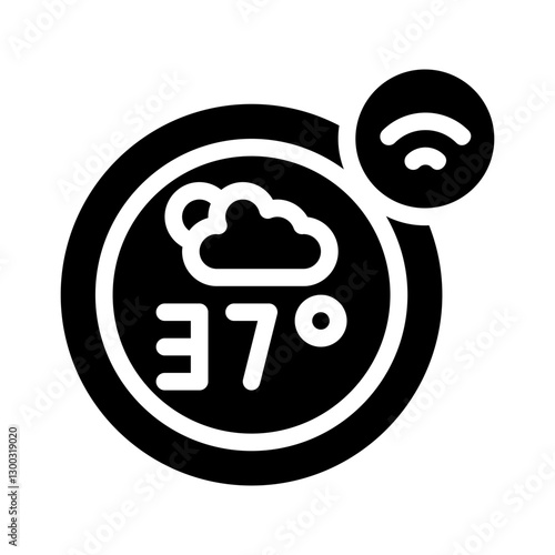 thermostat glyph icon