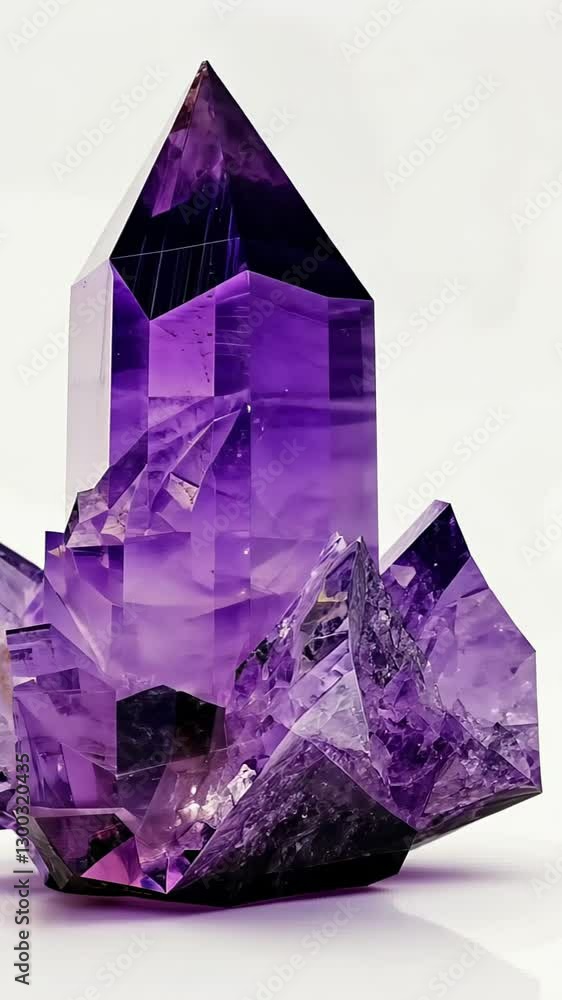 amethyst mineral against white backdrop amethyst mineral against white backdrop