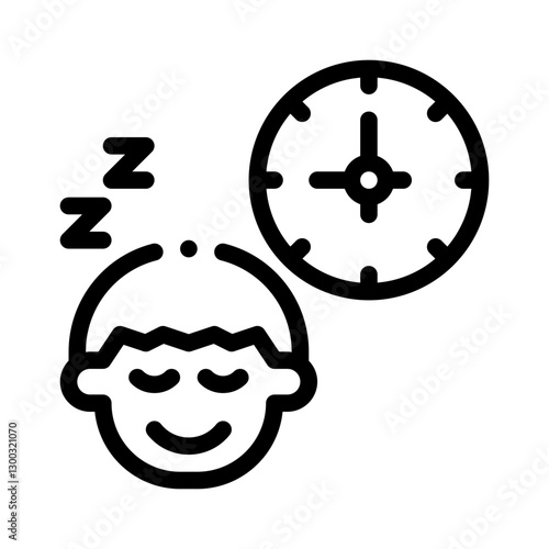 sleep tracker line icon
