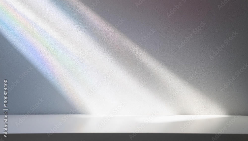 custom made wallpaper toronto digitalSoft Light Beam on White Surface. Minimalist Bright Studio Background.