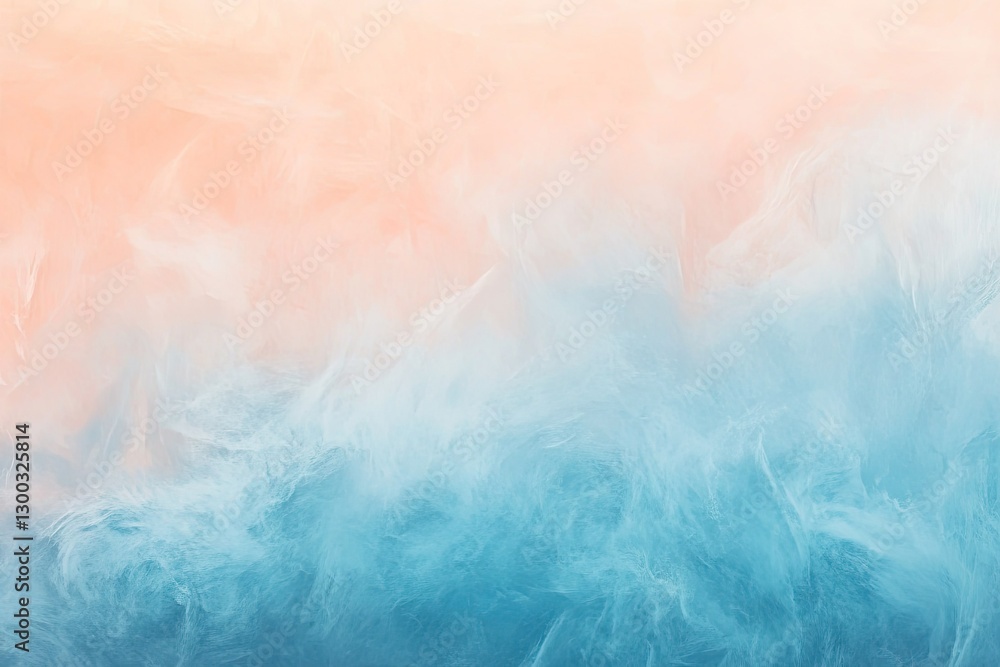 Naklejka premium Abstract Pastel Peach and Blue Watercolor Swirl Background Texture