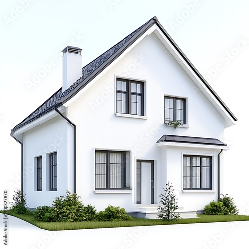 Wallpaper Mural Modern Clean White Family House with Stylish Future Design Torontodigital.ca