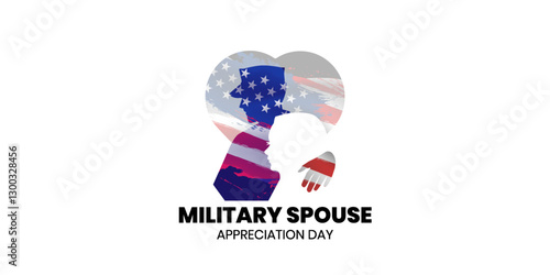 Military Spouse Appreciation Day. holiday in United States of America. Template for holiday banner, invitation, flyer, etc. Vector illustration