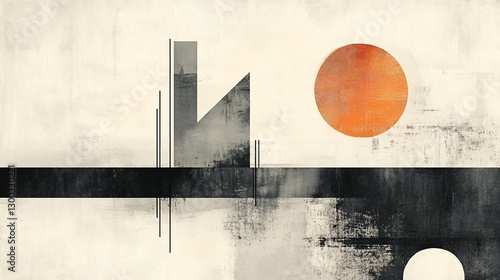 Abstract cityscape sunrise landscape