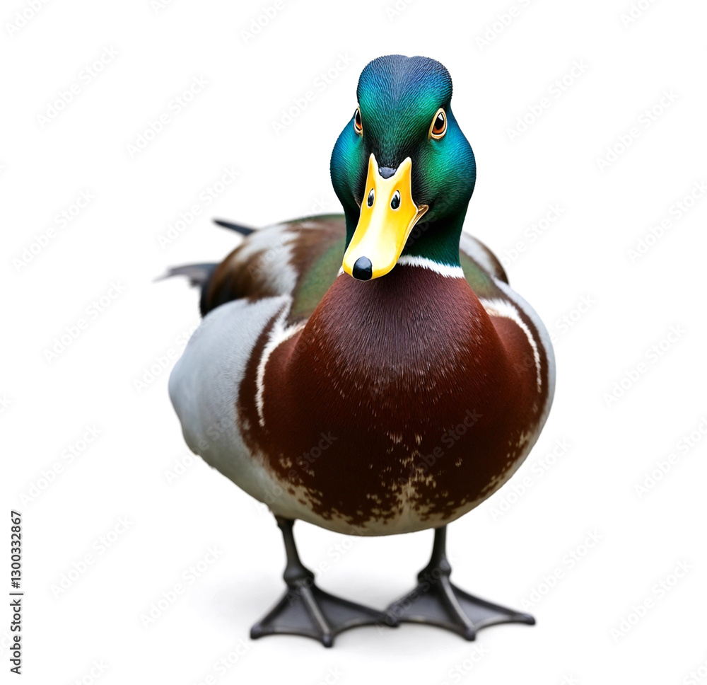 Obraz premium Mallard duck isolated on white