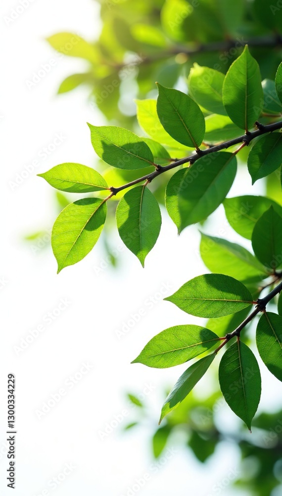 Obraz premium Isolated tree branch against light background, arborist, nature photography