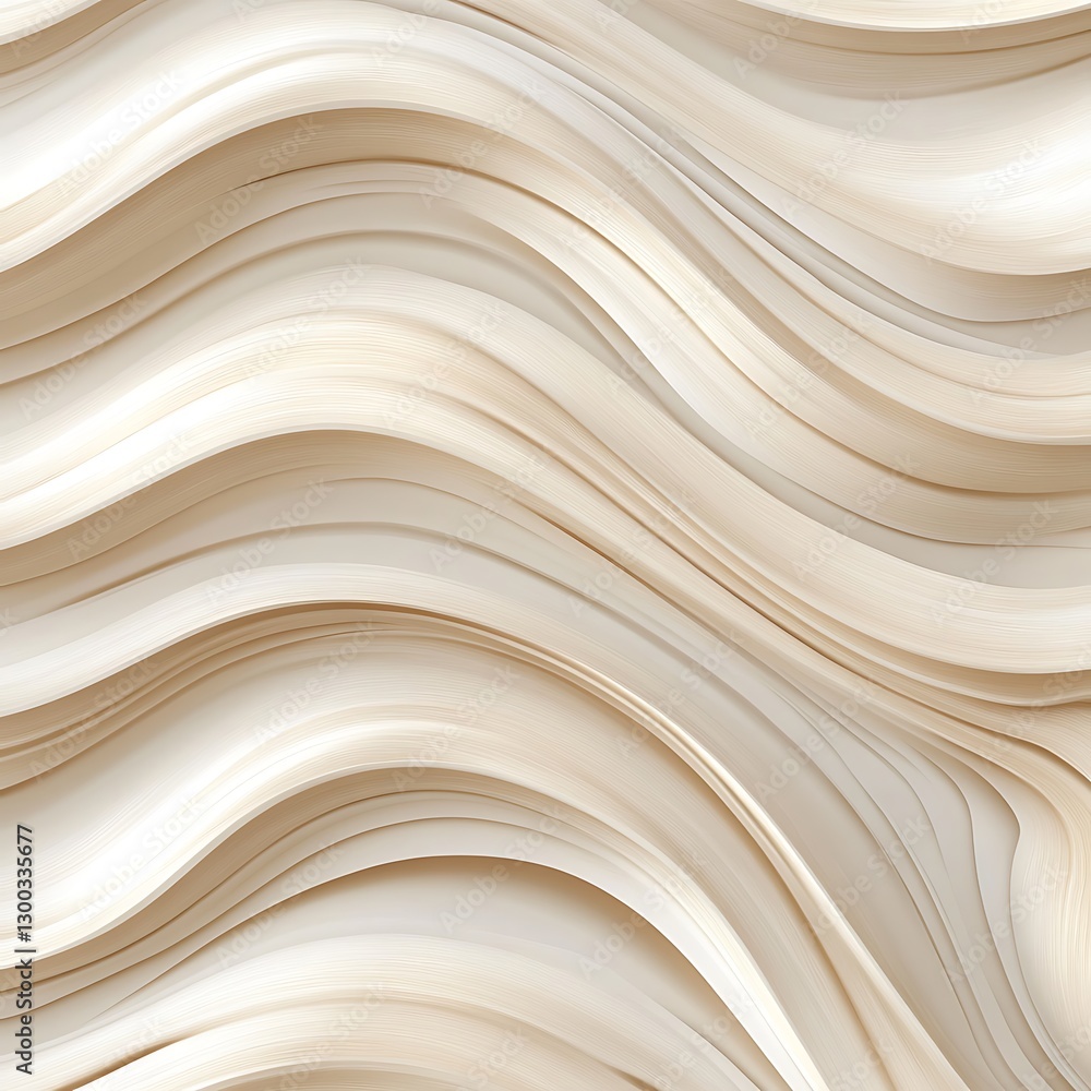 Beautifully Flowing Clean White Waves Abstract Art Design Beautifully Flowing Clean White Waves Abstract Art Design