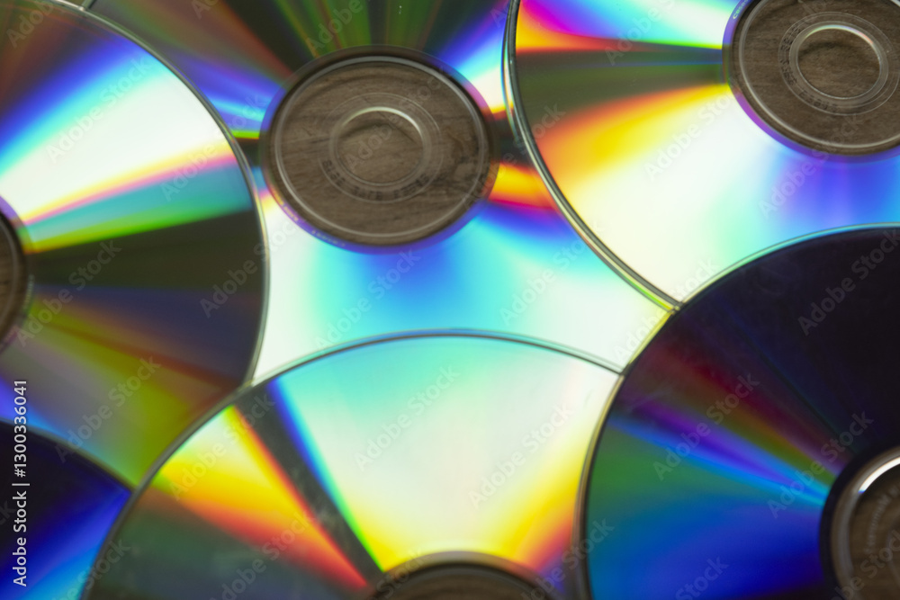 colored reflections on old cd-roms colored reflections on old cd-roms
