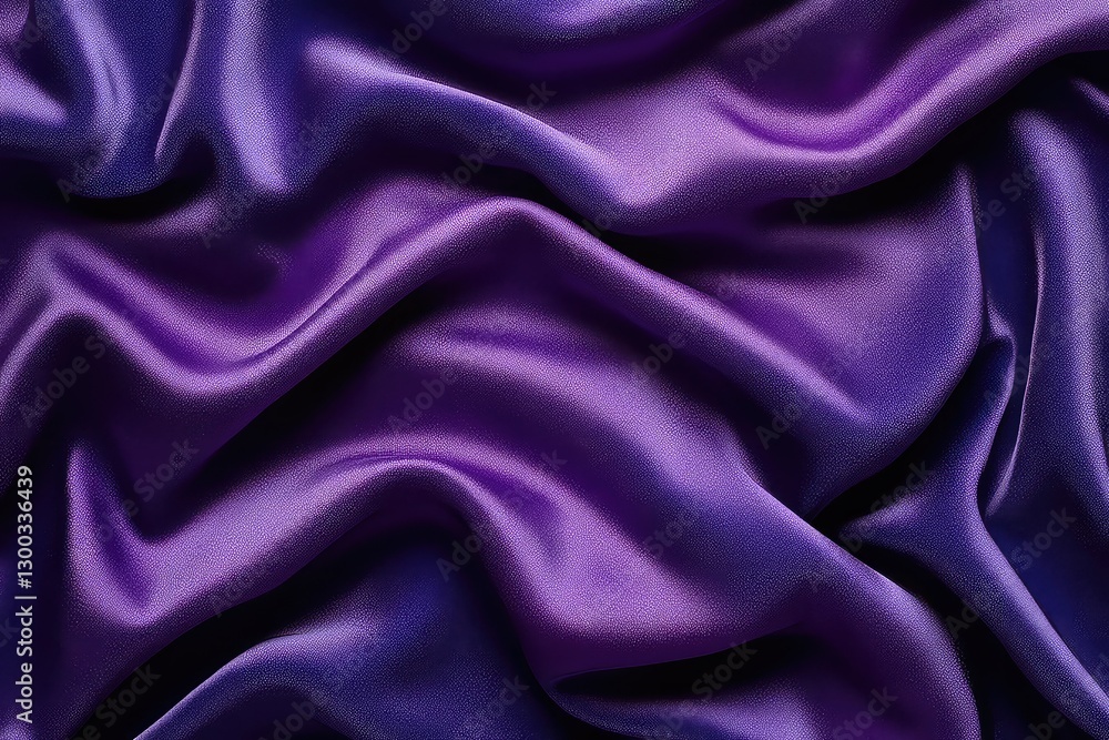 Obraz premium Smooth, flowing purple satin fabric with soft folds, creating an elegant and luxurious background texture