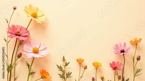 Wallpaper Mural A Delicate Arrangement of Pastel Blossoms on a Soft Background, Creating a Serene and Elegant Floral Display for Your Design Projects Torontodigital.ca