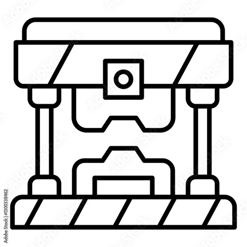 Press Machine Outline Icon