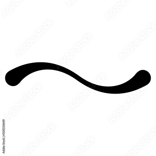 Sleek Black Wave Line, Dyna...