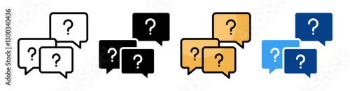 Active Inquiry  Icon Set Multiple Style Collection
