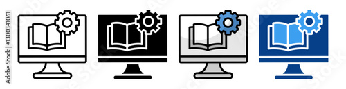 Learning Tools  Icon Set Multiple Style Collection
